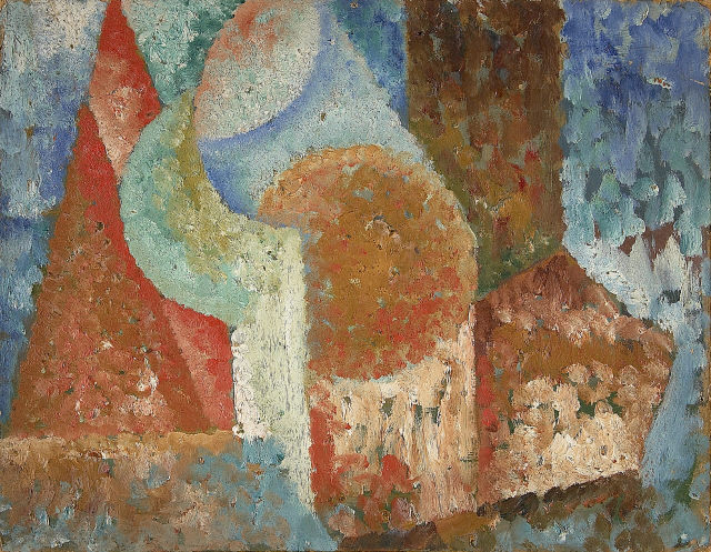 Amadeo de Souza-Cardoso, Untitled, 1914. Oil and varnish on hardboard. Modern Collection