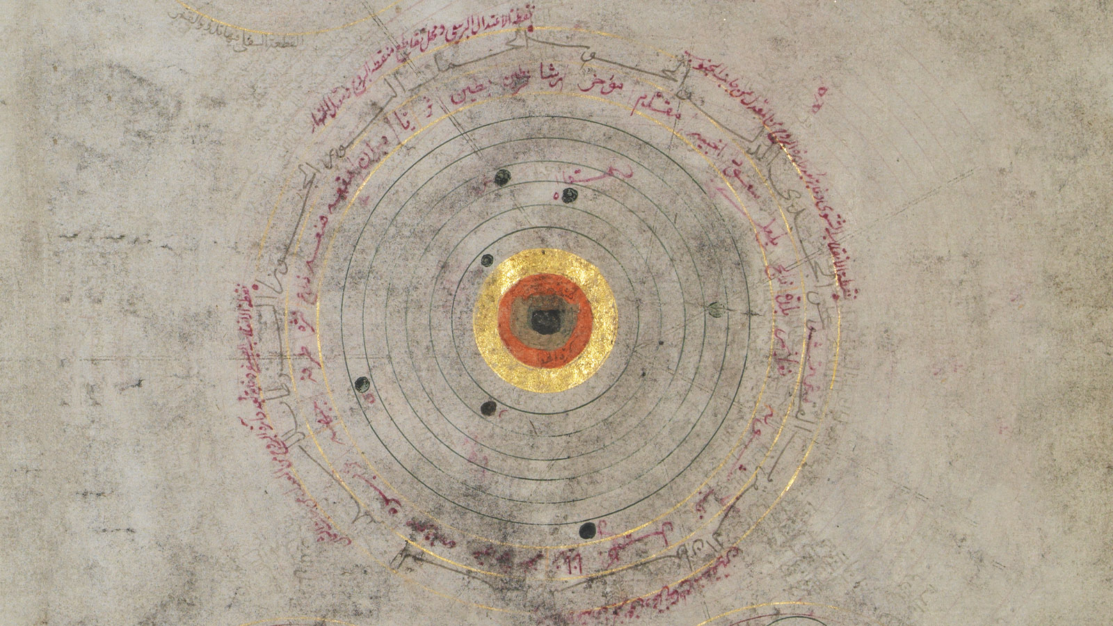 ‘The Emperor’s Gift: Circles of the Sciences and Tables of the Figures’ (Tuḥfat al-Khāqān:Dawāʾir al-ʿulūm wa-jadāwil al-ruqūm), fol. 20v (detail). Calouste Gulbenkian Museum