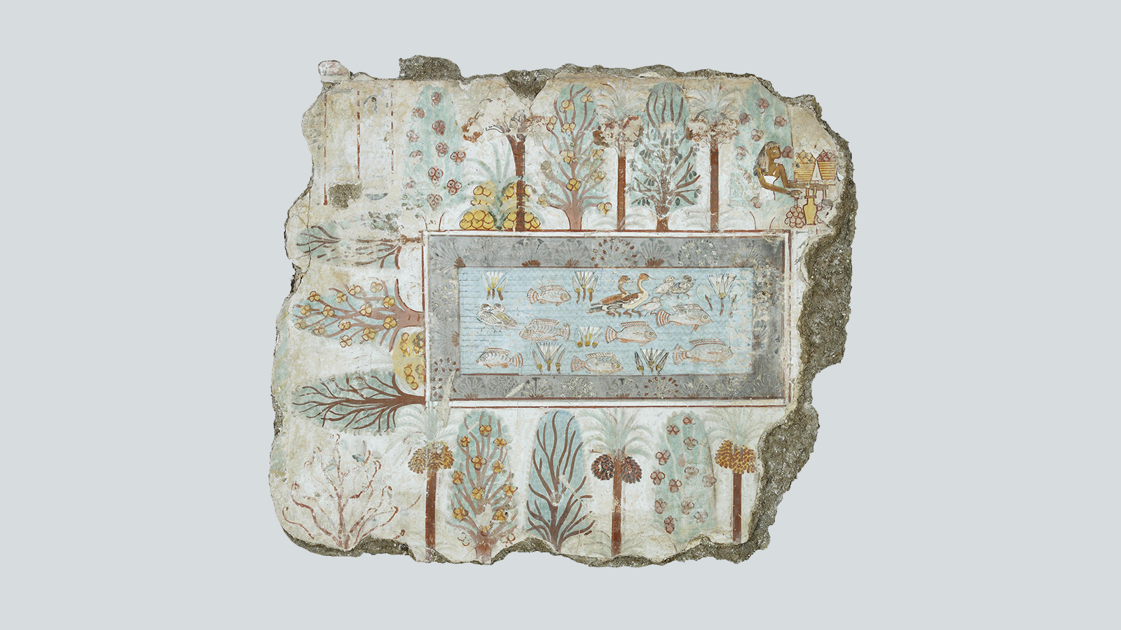 Painting from the tomb of Nebamun dating from Twenty-eighth dynasty (c. 1350 BC). The British Museum, EA37983. © The Trustees of the British Museum. Shared under a Creative Commons Attribution-NonCommercial-ShareAlike 4.0 International (CC BY-NC-SA 4.0) licence