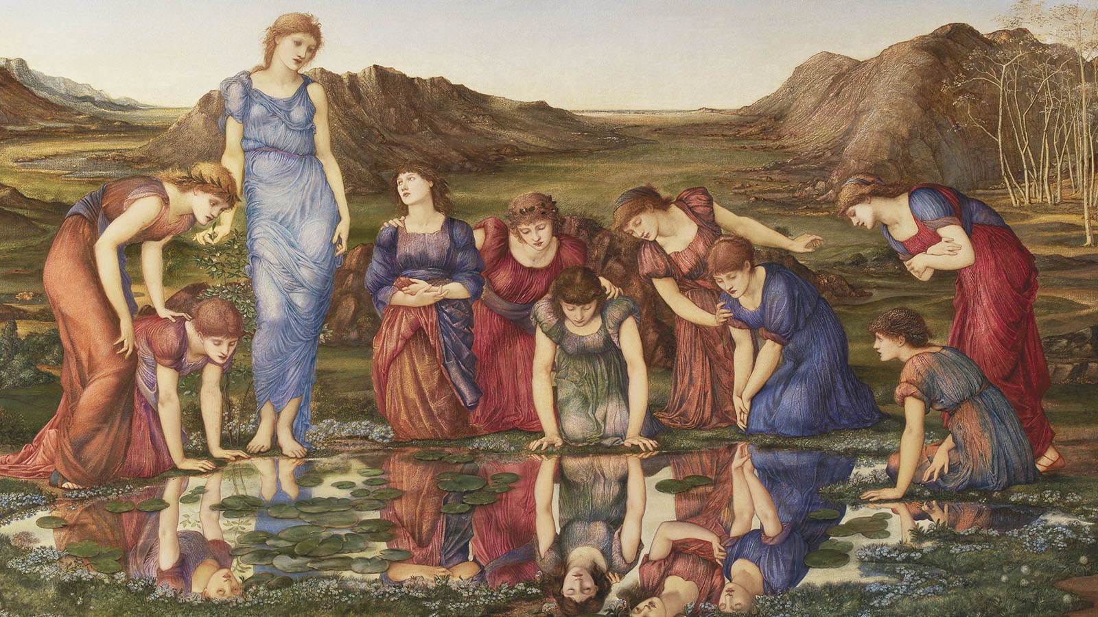 Sir Edward Burne-Jones, ‘The Mirror of Venus’. England, 1875. Oil on canvas. Calouste Gulbenkian Museum
