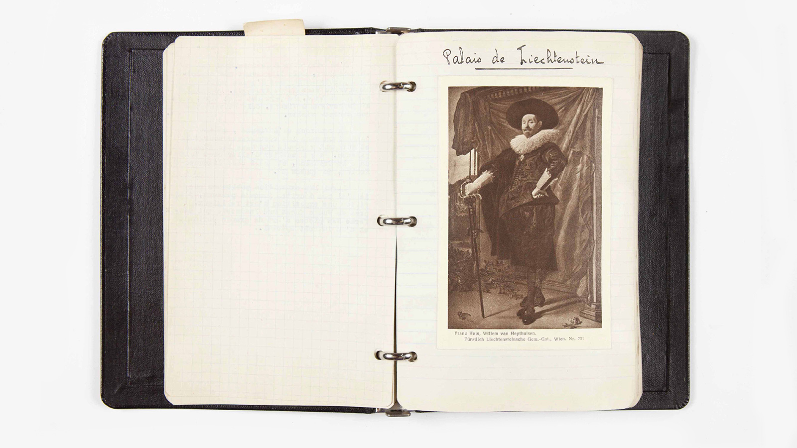 Reproduction of the ‘Portrait of Willem van Heythuysen’ by Frans Hals, in Calouste Gulbenkian's travel diary. Calouste Gulbenkian's travel diary, 1933. Gulbenkian Archives.