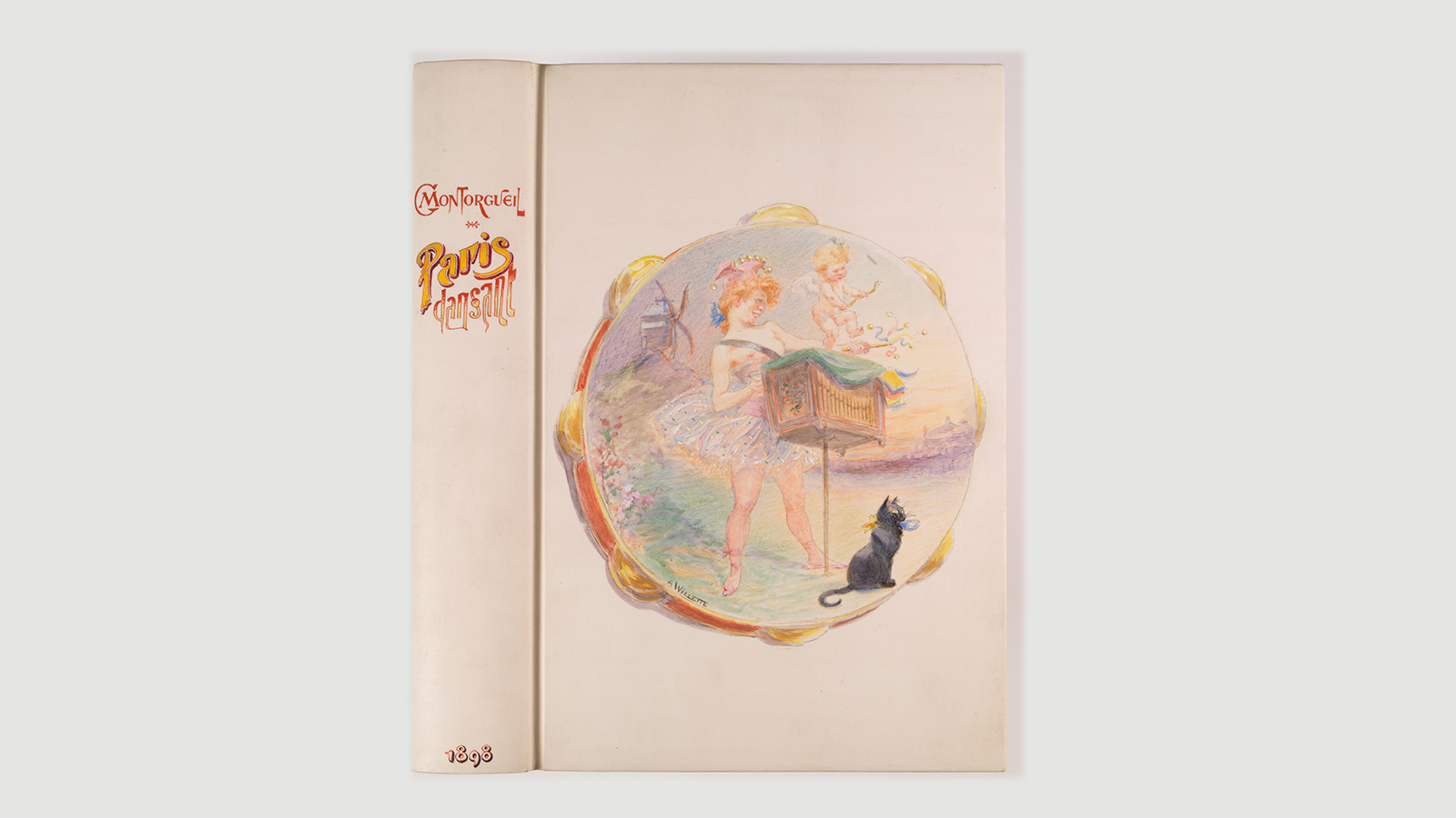 Georges Montorgueil, ‘Paris dansant’. Illustrations by Adolphe Willette and Charles-Lucien Léandre. Paris: Théophile Belin, Libraire, 1898. Calouste Gulbenkian Museum, inv. LM187