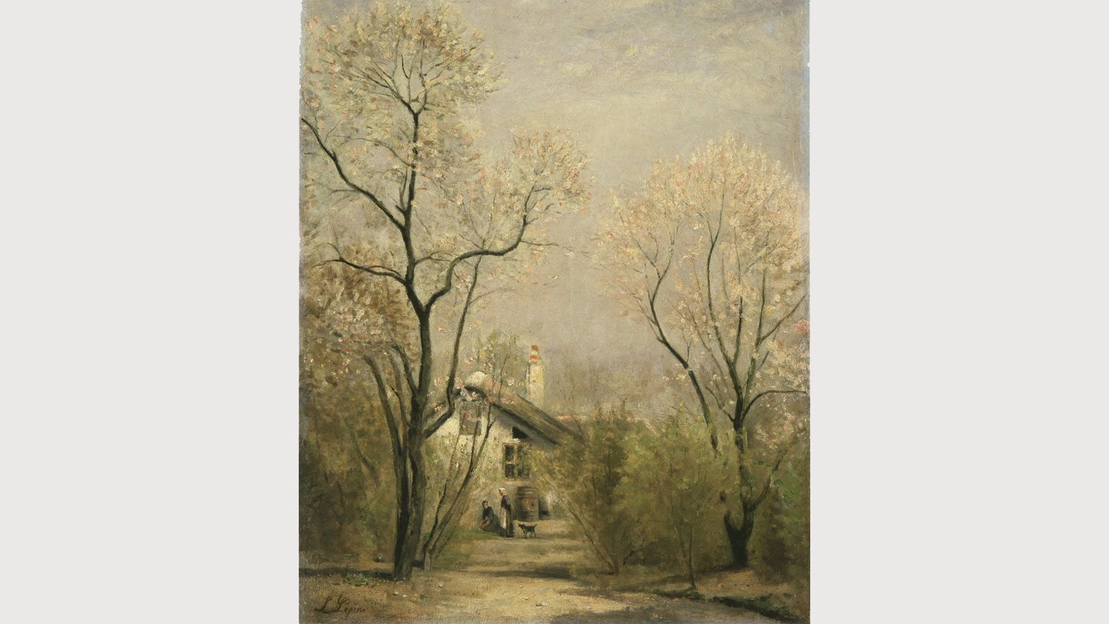 Stanislas Lépine, ‘Matinée de Printemps’. Paris, c. 1870-73. Oil on canvas. Calouste Gulbenkian Museum, inv. 2331