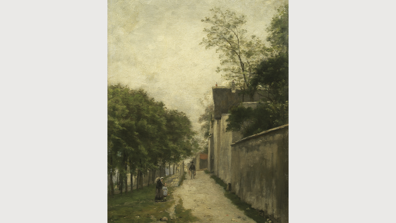 Stanislas Lépine, ‘La rue Saint-Vincent à Montmartre’. Paris, c. 1873-78. Oil on canvas. Calouste Gulbenkian Museum, inv. 2387