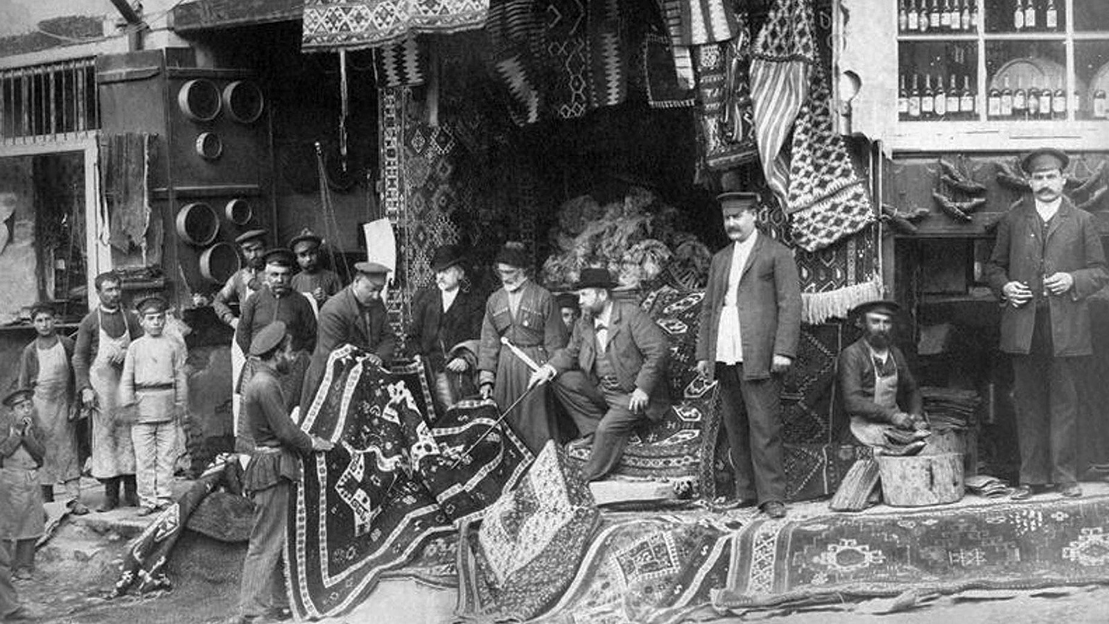 Carpet dealers, Tbilisi, c. 1900. Photograph: Dmitri Yermakov.