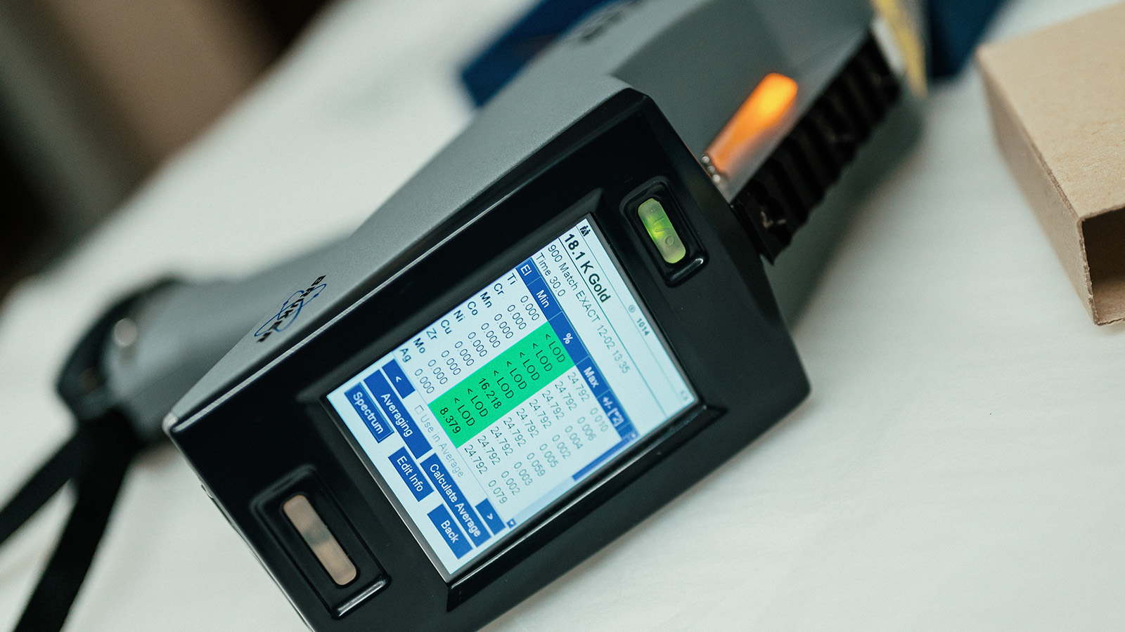 Analysis using EDXRF technology from the Tracer 5G device.